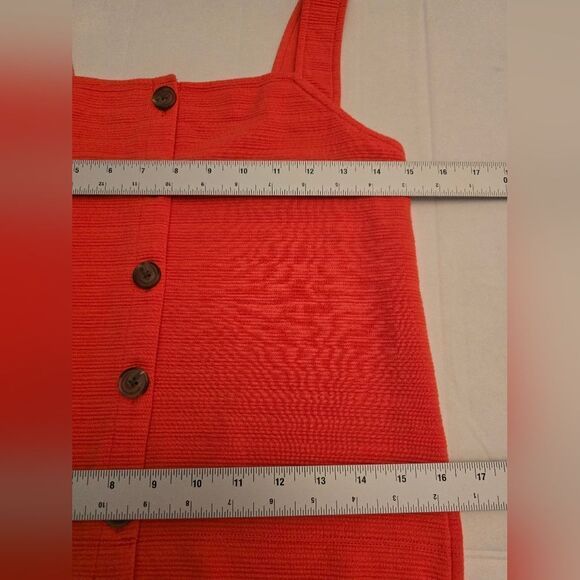 J. Crew Button Front Tank Top In Orange Size XXS - Picture 6 of 8